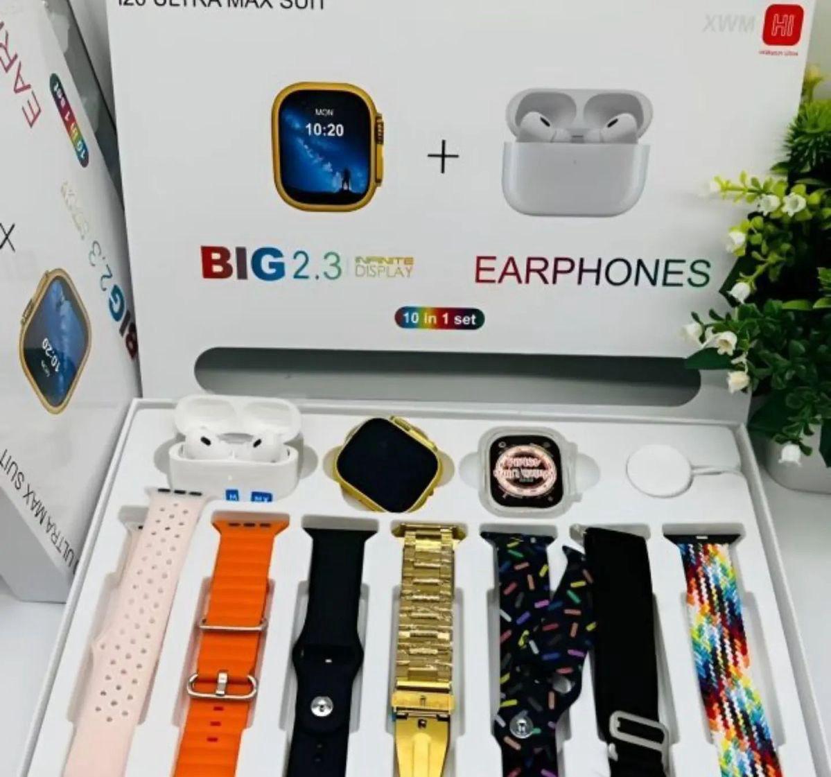 I20 Ultra Smart Watch With Airpods And 7 Straps